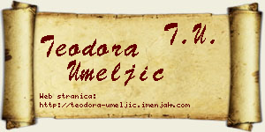 Teodora Umeljić vizit kartica